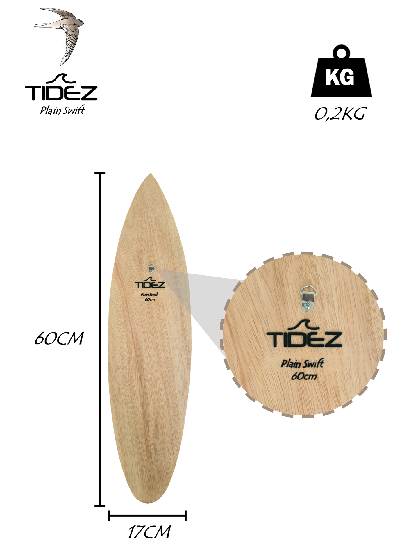 Tidez Plain Swift 60cm